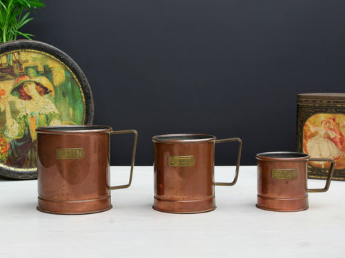 Vintage European Brass Measuring Cups -  India