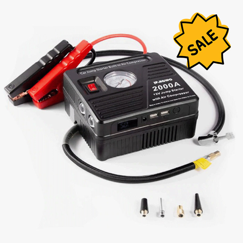 JF.EGWO 3400A Car Jump Starter with Air Compressor, India