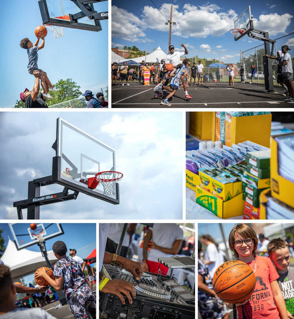 Great Falls, South Carolina, outdoor basketball court facility unveiling 