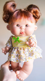 Load image into Gallery viewer, Vanilla Scented Doll 10.2 inch | Anatomical Baby GIRL | Pouty Lip RED Hair BROWN EYES
