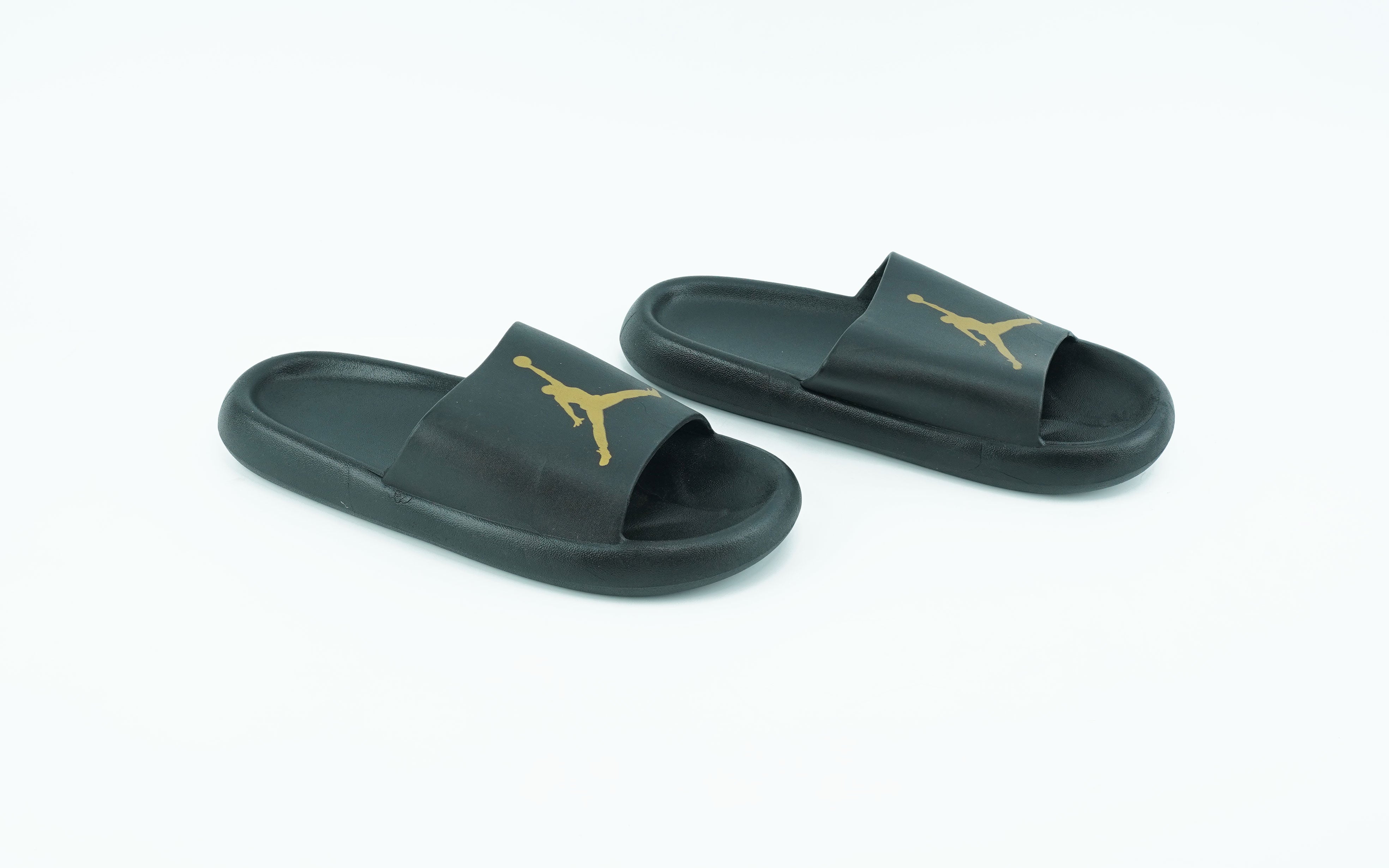 gold jordan slides