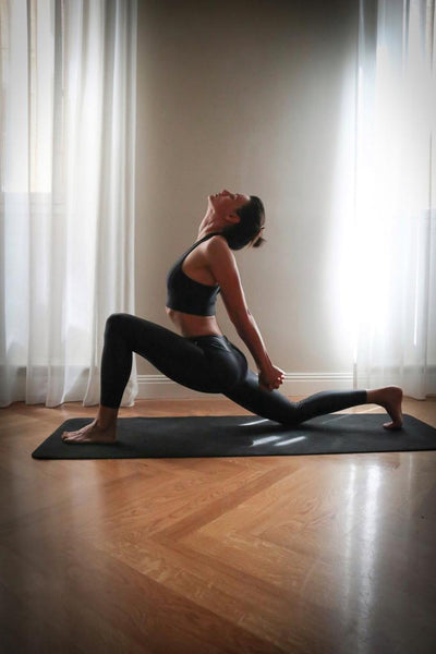 open chest yoga pose in ankho activewear 