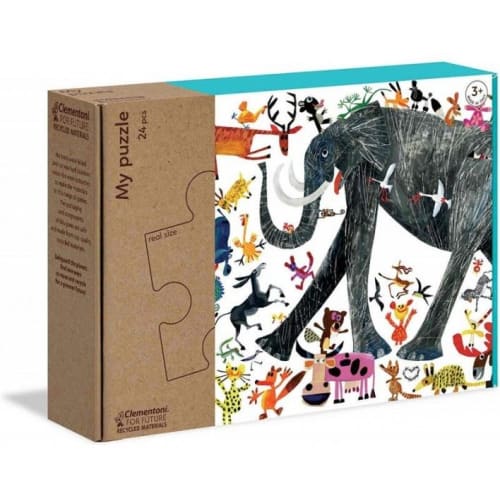 Giraffe Ronde puzzel Clementoni Legpuzzel Eco Olifant 24 Stukjes Clementoni – De  speelgoedcarrousel