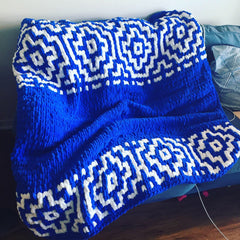 Mosaic Knit-Style Blanket Pattern by I Love My Blanket Shop