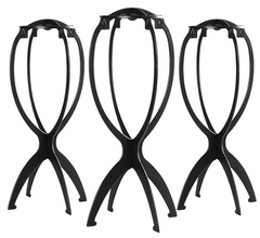 Dreamlover Wig Stand, Wig Head Stand for Multiple Wigs, Black, 3 Pack