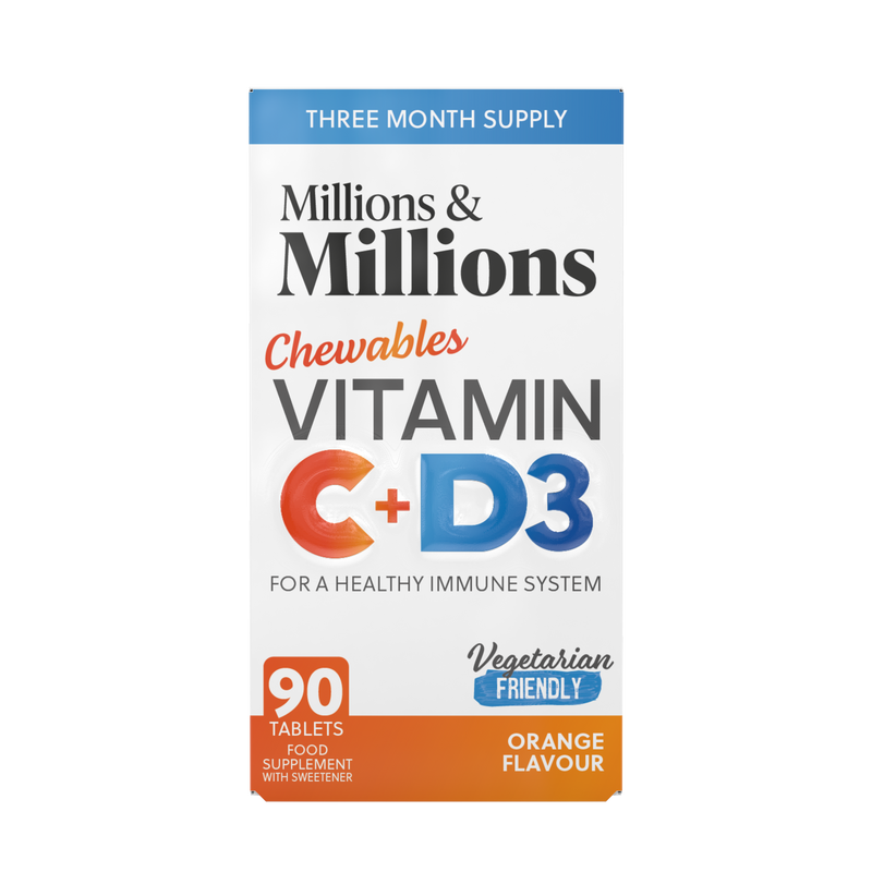 Vitamin C 500mg Vit D3 25ug Chewable Millions And Millions