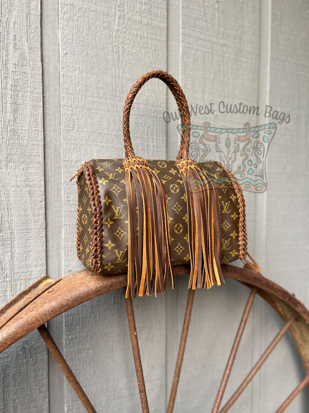 Out West Speedy 30 or 35 Revamped with Leather Braiding and Fringe
