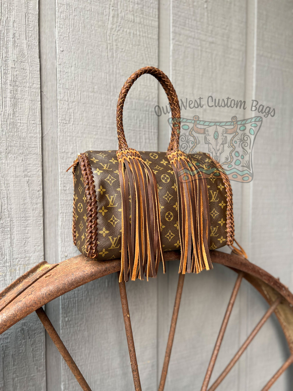 Out West Speedy 30 or 35 Revamped with Leather Braiding and Fringe – Out  West Custom Bags