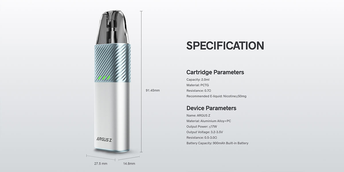 voopoo argus z specifications