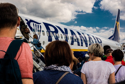 Passengers Boarding a Plane