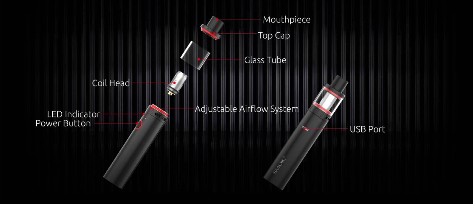 Smok Vape Pen V2 Kit Components