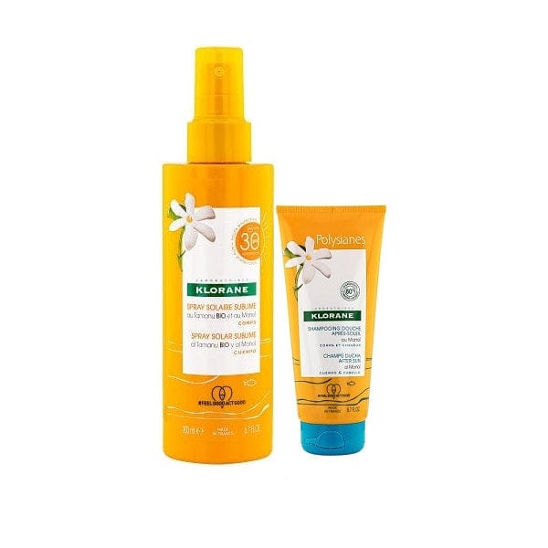 Klorane Spray Solare Sublime Spf 30 200 Ml + Shampoo Doccia Doposole 75 Ml