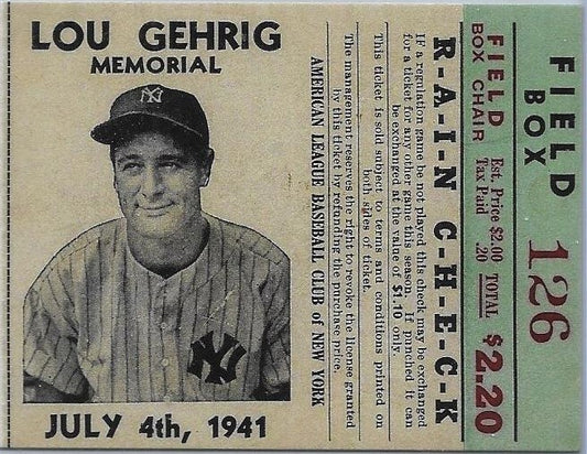 Lou Gehrig New York Yankees 1939 Home Baseball Throwback -  Sweden