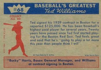 1939 PLAY BALL #92 TED WILLIAMS ROOKIE REPRINT CARD - BOSTON RED SOX –