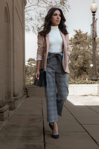 Vami Women's Cotton Formal Trousers - Grey – BONJOUR