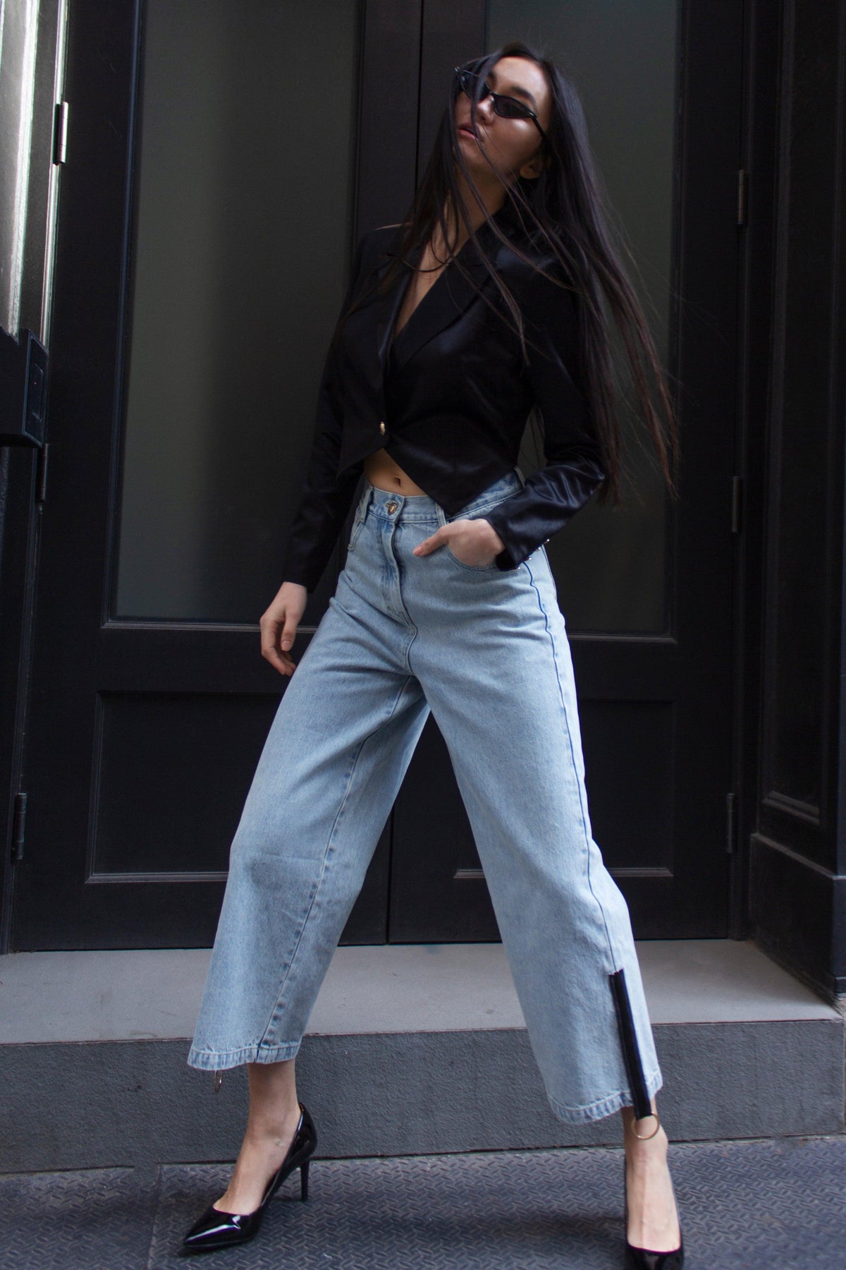 Navy Remi Wide Legged Pants Review