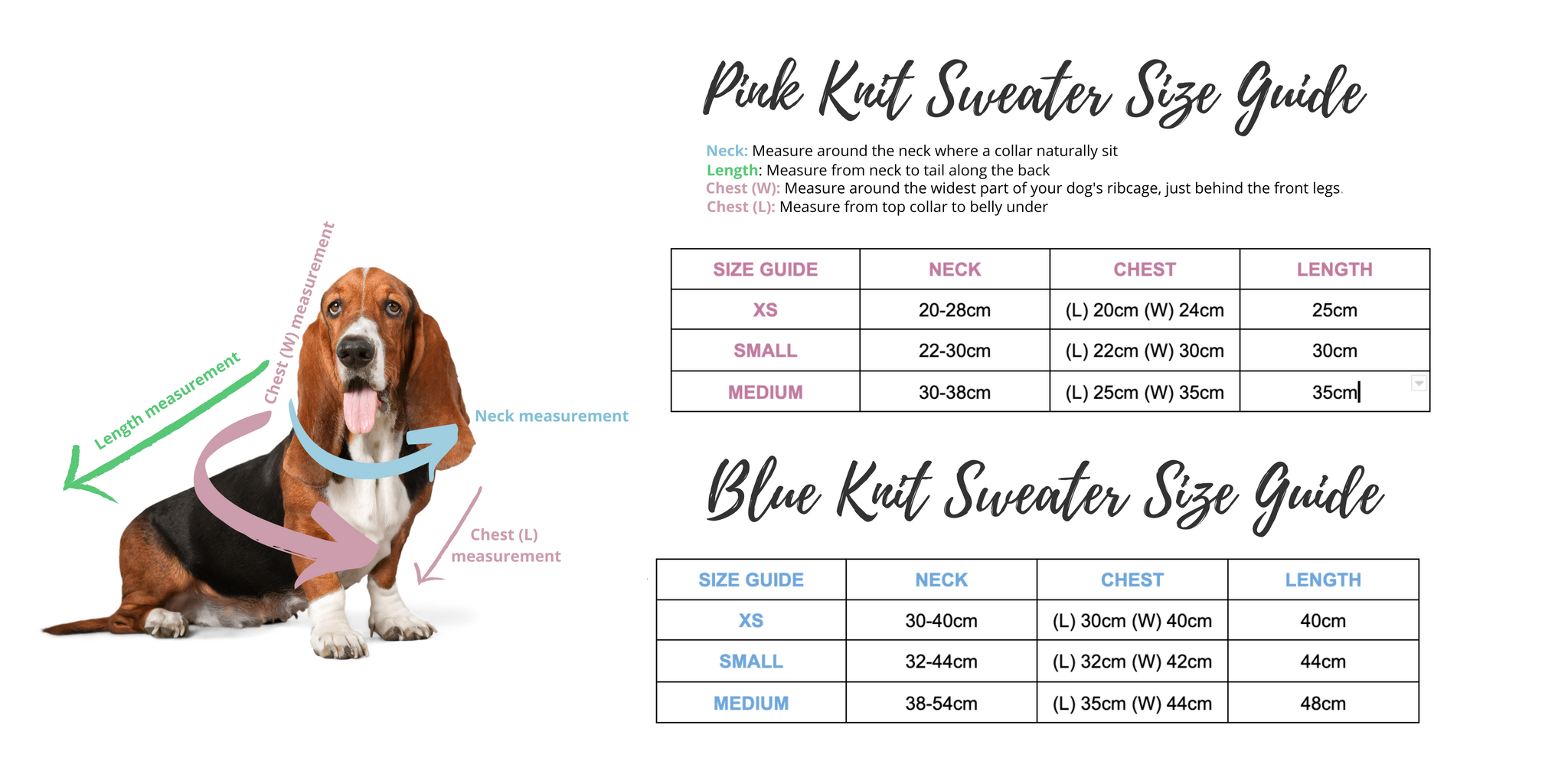 sweater sizing guide