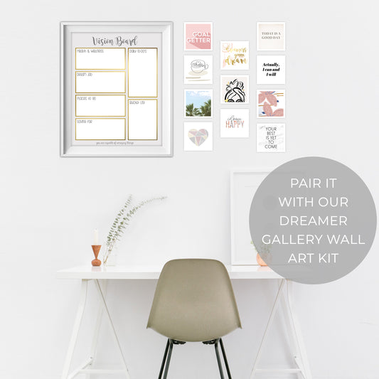 Pink Polkadot Inspirational Vision Board for Adults and Students – La  Design Boutique