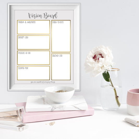 Pink Polkadot Inspirational Vision Board for Adults and Students – La  Design Boutique