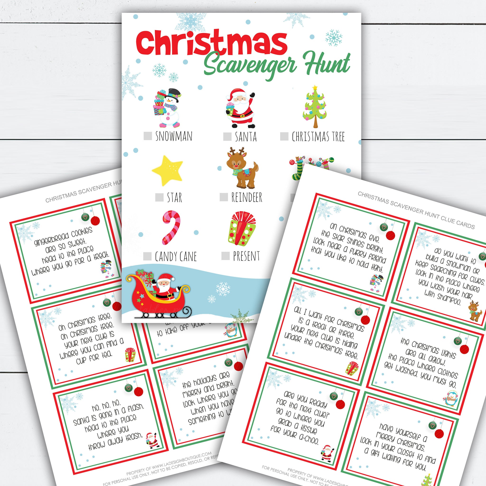 Christmas Scavenger Hunt Activity – La Design Boutique