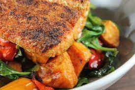 Pan-Fried Cumin and Cardamom Salmon With Roast Veg - bokitta blog 