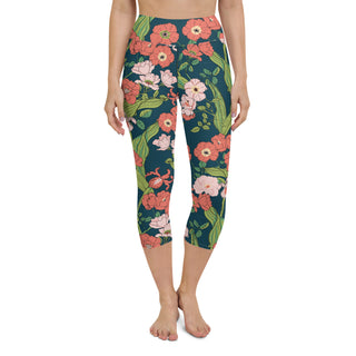 Birds of Paradise Capri Swim Leggings, Purple – Floatimini