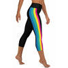 UPF 50 Rainbow Stripe Cropped Swim SUP Capri Leggings Swim leggings Berry Jane™
