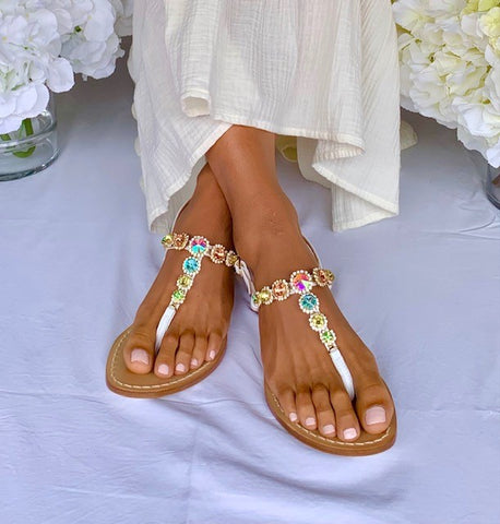 Ankalia Fleur Swarovski crystal sandals
