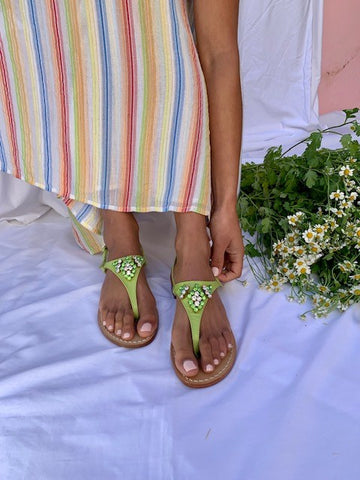 Ankalia lime green sandals
