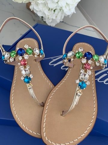 Ankalia Isabella Swarovski crystal sandals