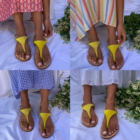 Ankalia Yellow Lisa Australian Made Sandals