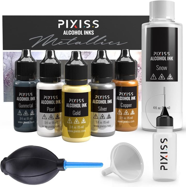 Pixiss White Alcohol Ink 4-Ounce, Pixiss (3) 20ml Needle Tip Applicato —  Grand River Art Supply