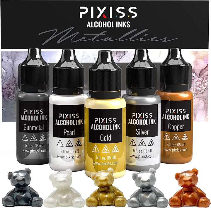 Pixiss Metallic Alcohol Ink 4 oz. - Silver