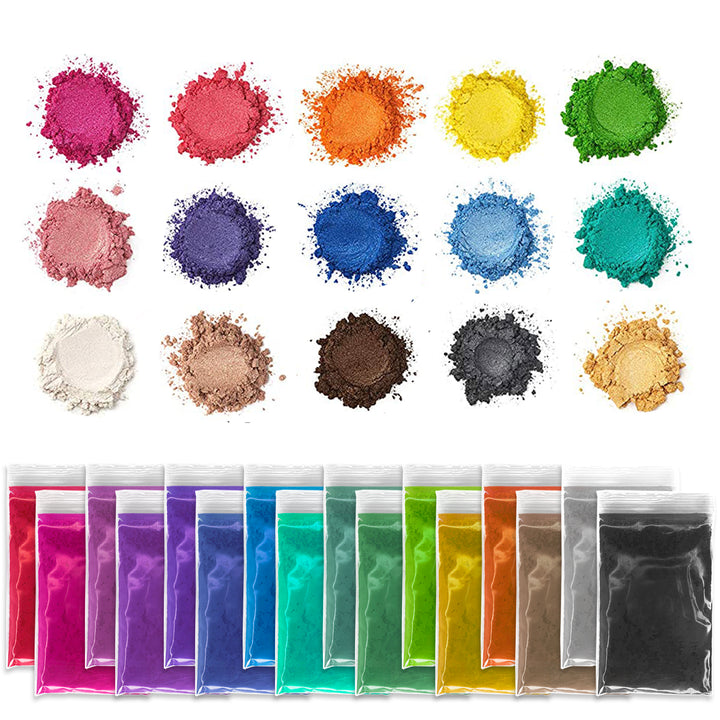 Pixiss Epoxy Resin Dye, Mica Powder, 30 Powdered Pigments Set
