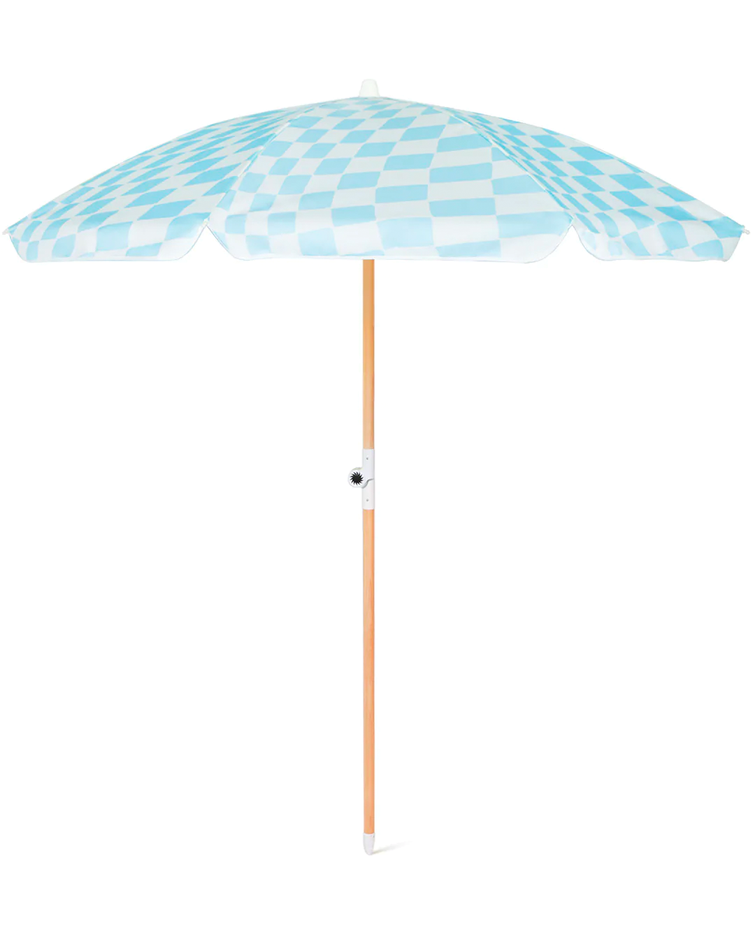 Overexposed Zuma Umbrella Blue Warped Checker Front