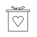 cartoon drawing of a gift box