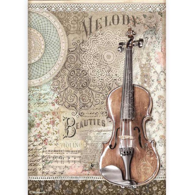DFSA4538 Rice Paper A4 Passion Violin – Miniature Luxuries &