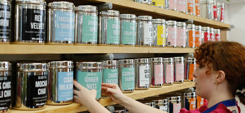 putting together bird and blends brand new tea wall