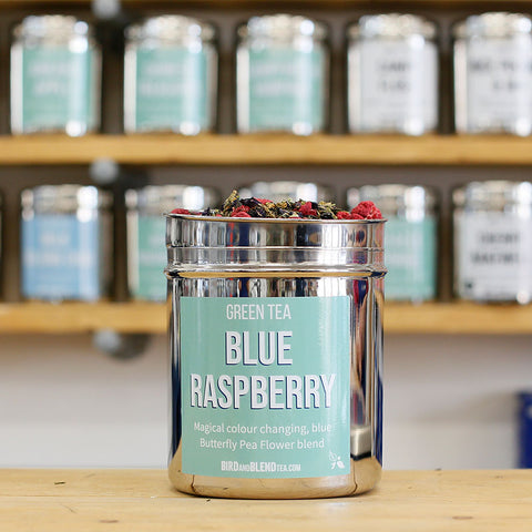 blue raspberry loose leaf green tea 