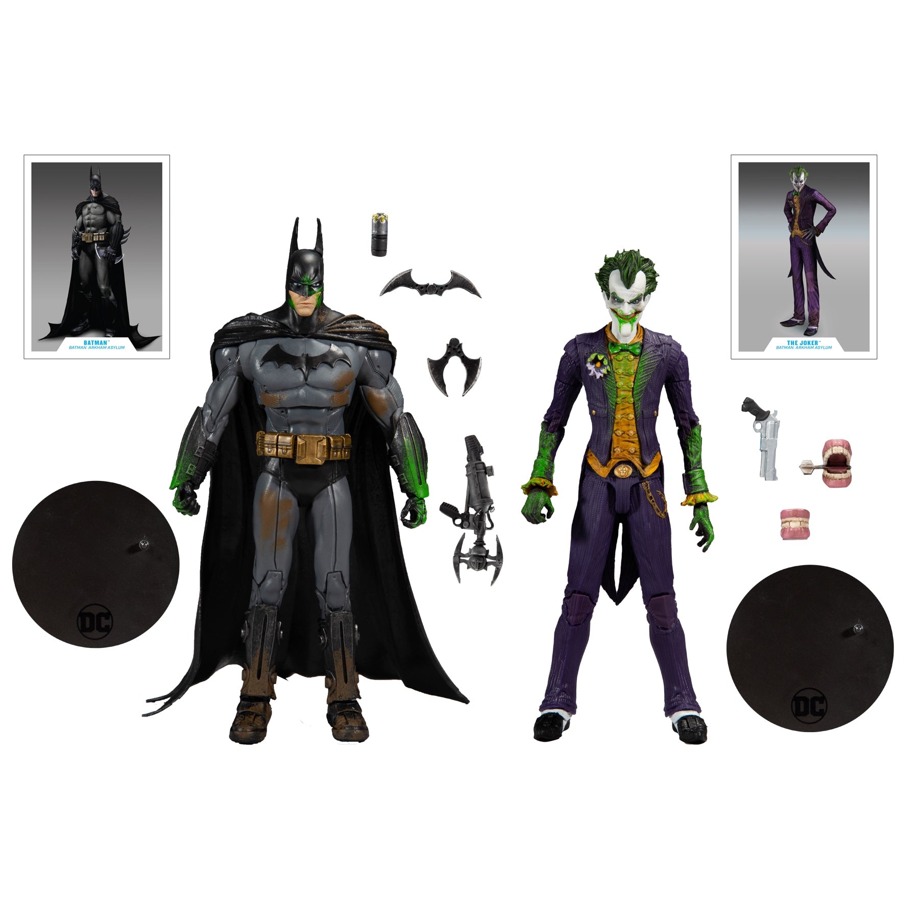 Figura Batman Arkham Asylum Batman y The Joker Multiverse – Boom Shock  coleccionables y juguetes