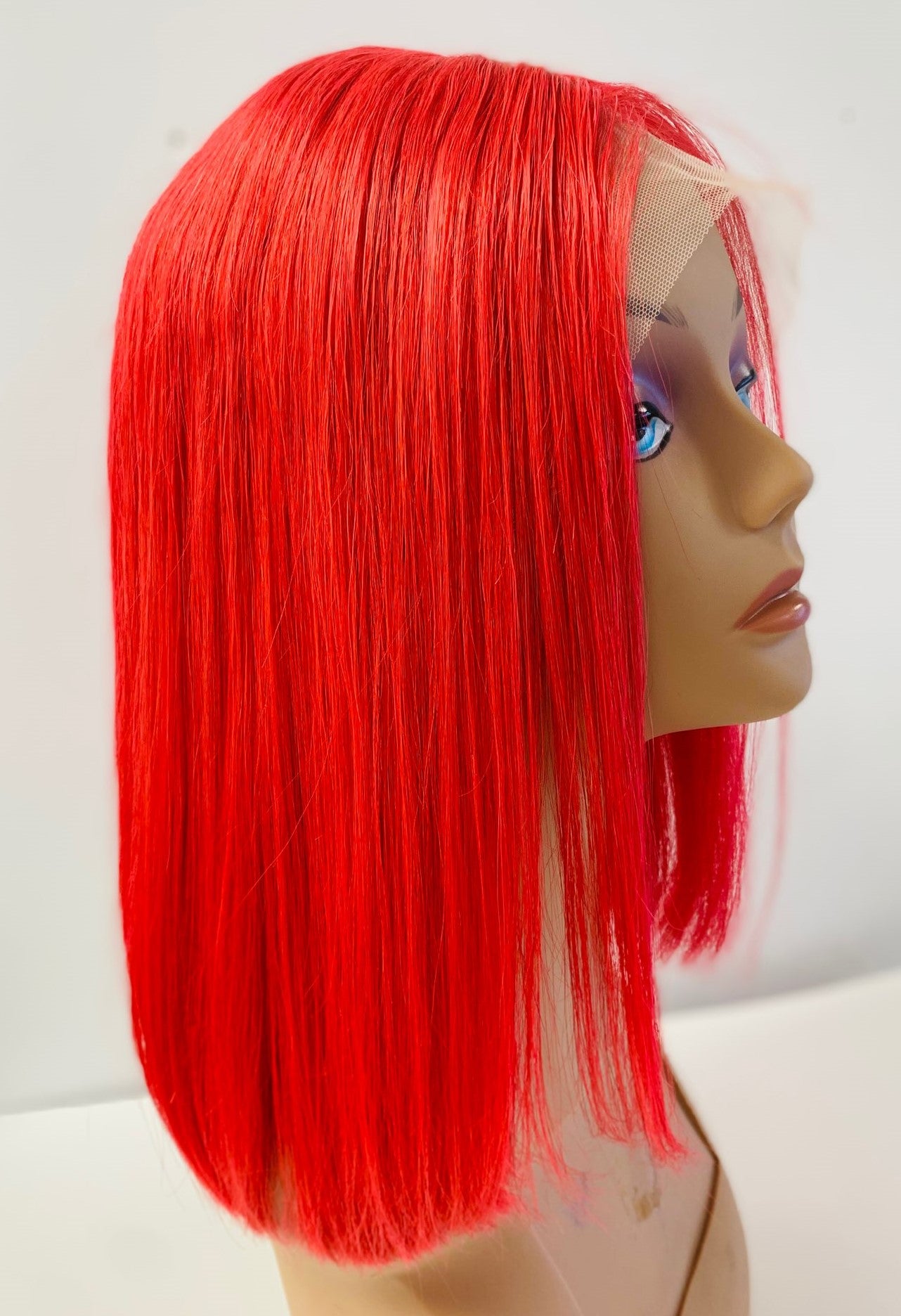 red human hair bob wigs