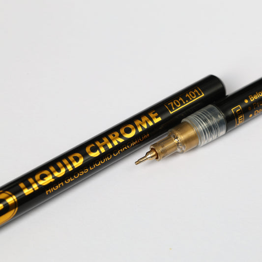  Golden Liquid Chrome Marker Set: 5pcs Permanent Art