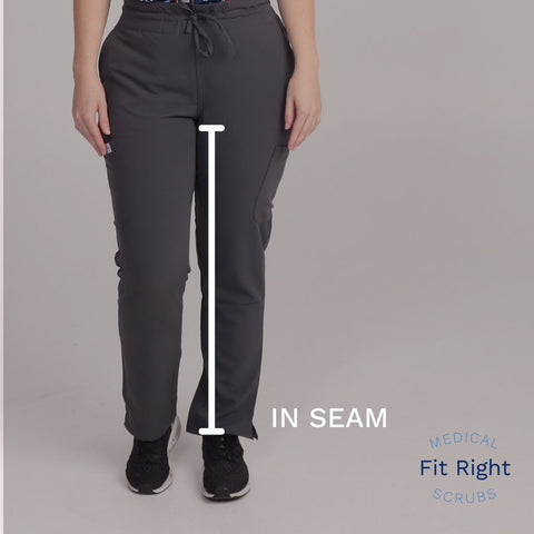 Fit Right Medical Scrubs Size Guide Information. How to measure your Inseam.