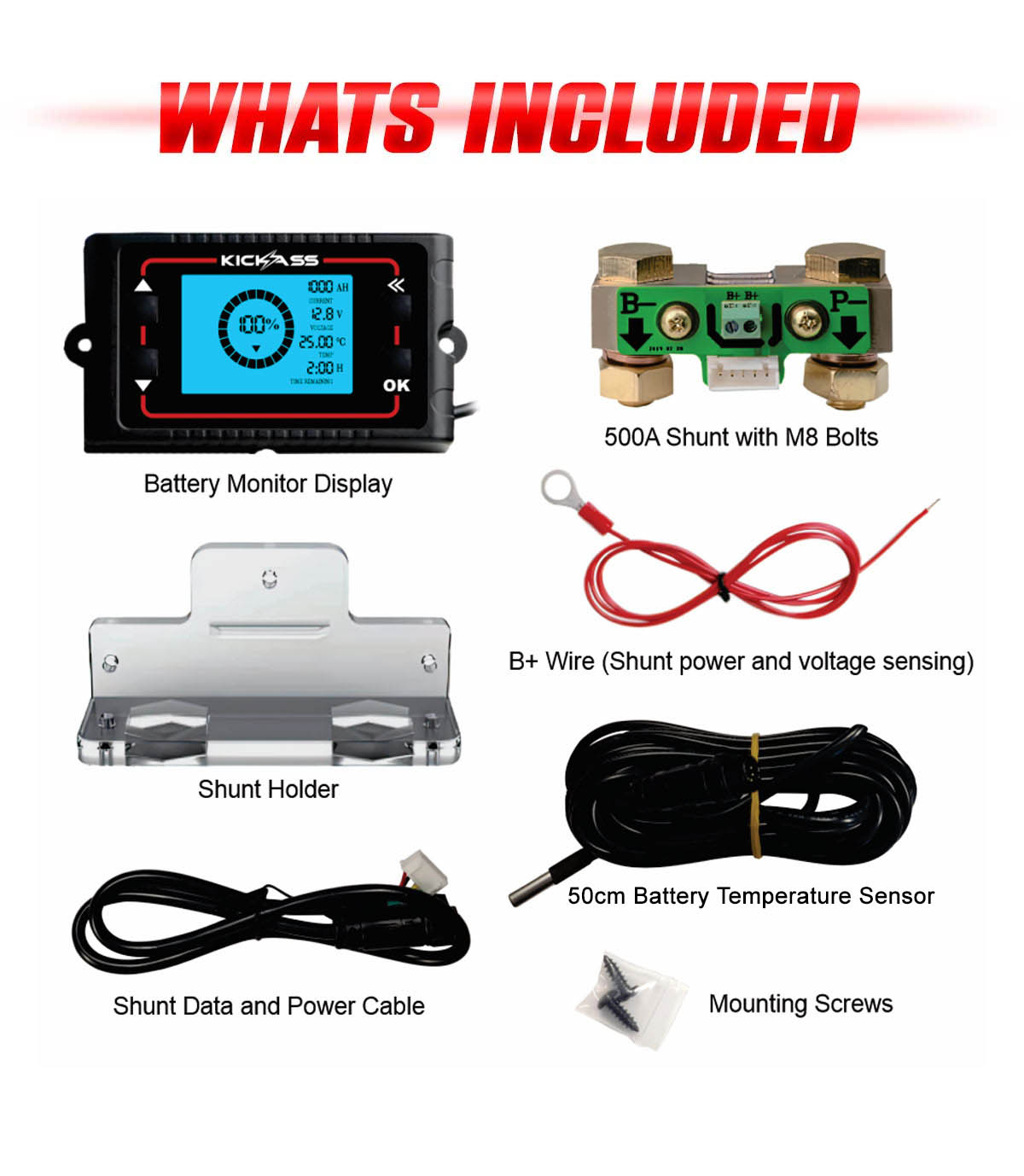 500A Battery Monitoring Shunt with Remote Display