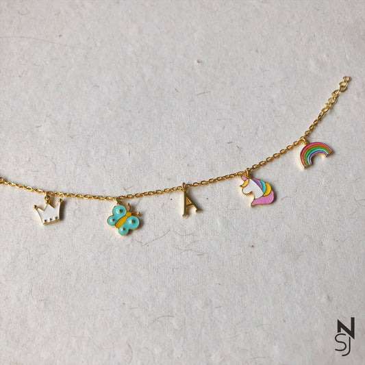 Unicorn & Bow Charm Bracelet – NIASHINE