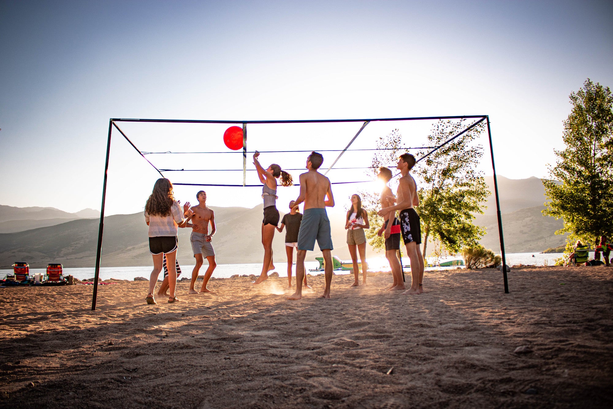 9 Square Game Set at the Beach