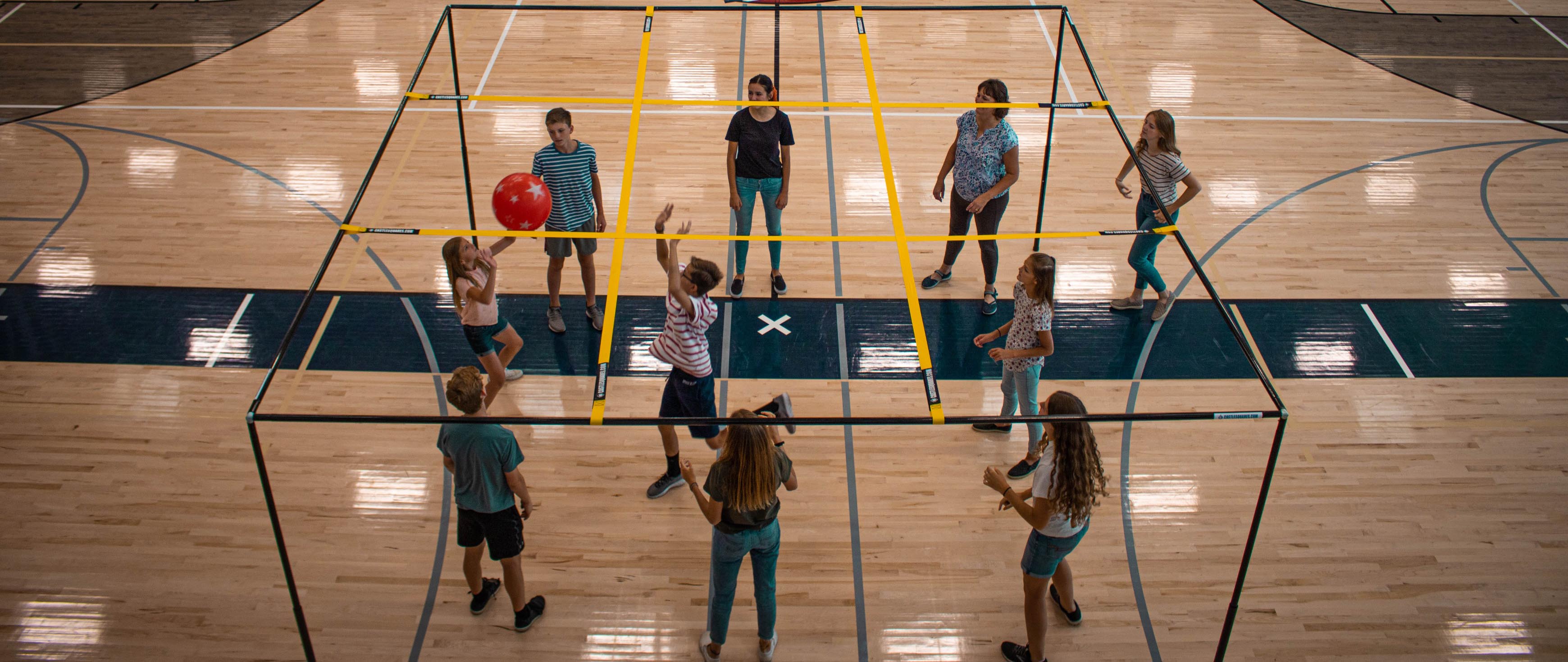 9 Square Game Set in the Gym