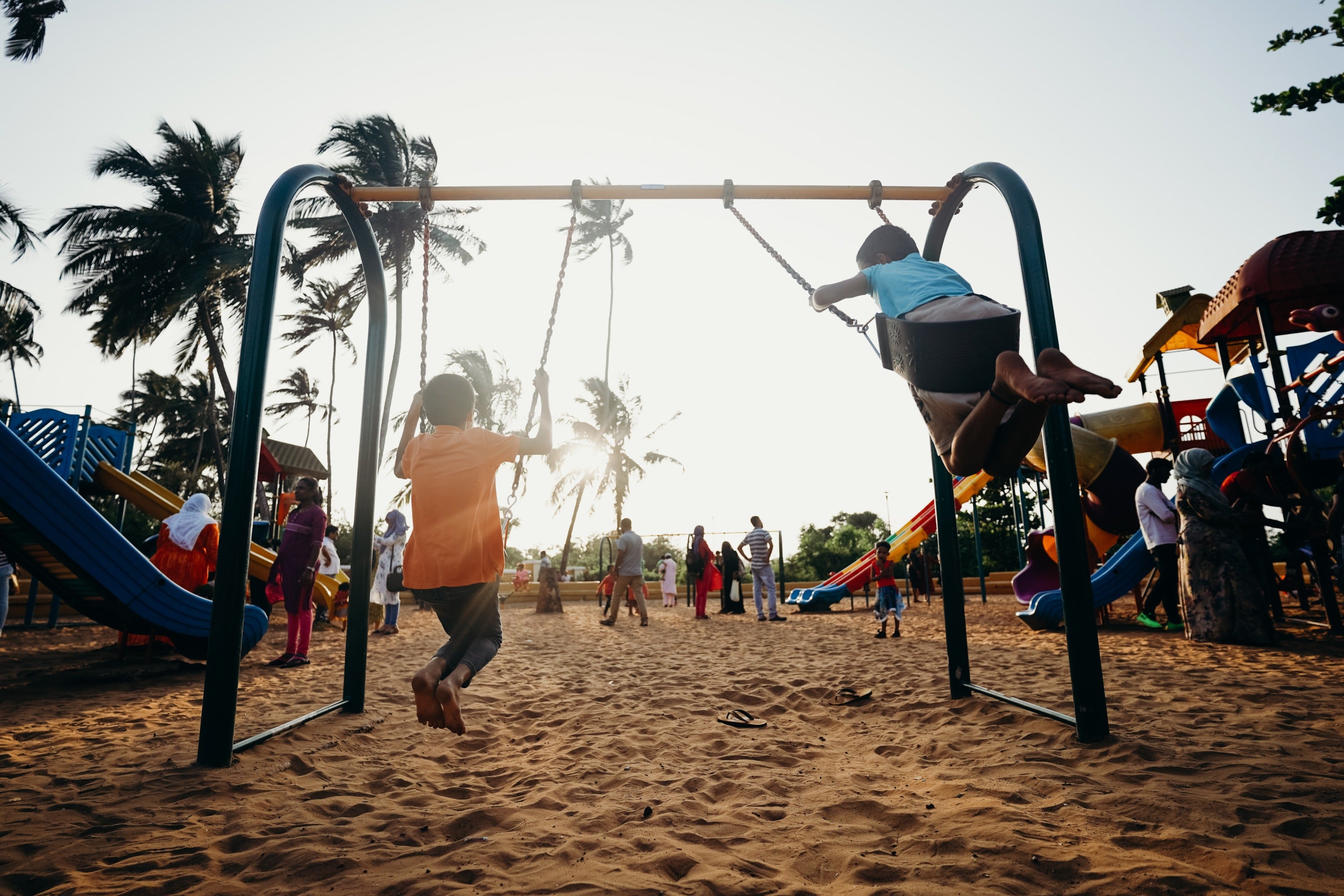 kids on playground