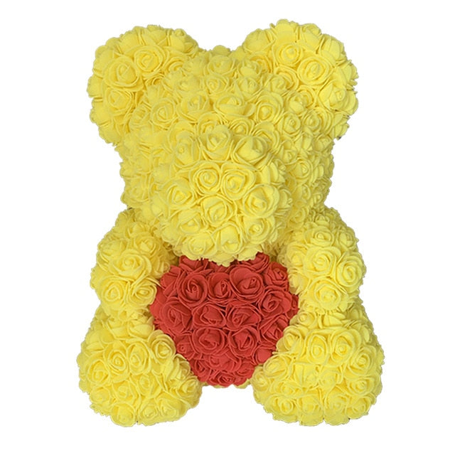 yellow rose bear