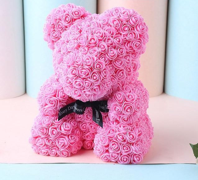 pink rose bear